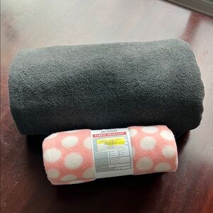 Gray and Pink Polka Dot Fabric Bundle crafty